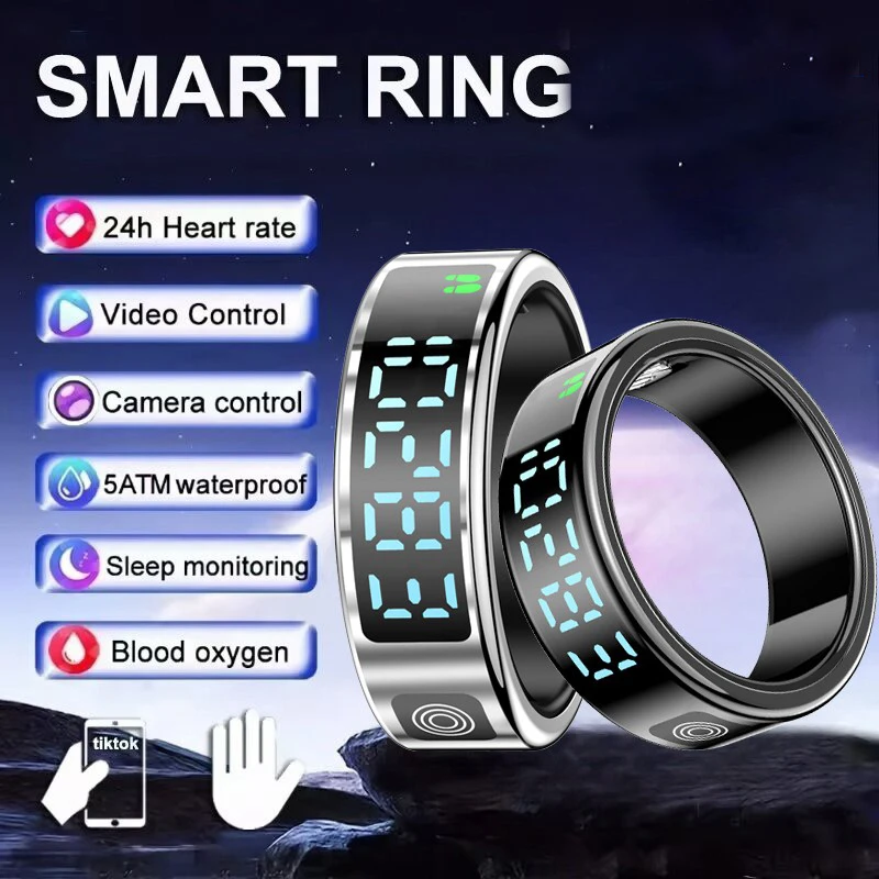 

Новинка 2023 года, 5 АТМ, водонепроницаемый экран, умный монитор здоровья, создание жестов, видео/кисть, Tiktok, несколько спортивных режимов, умное кольцо