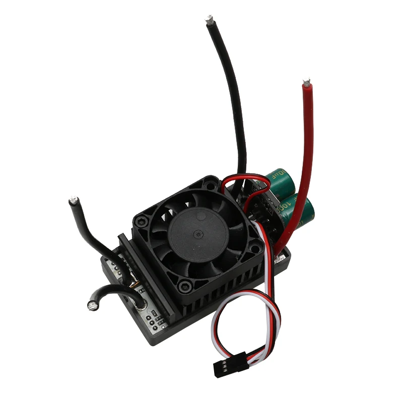 1 pces versão atualizada diy rc motor de cortador robótico 12v 24v 110a dupla-maneira escovado esc 1000w controlador de velocidade com ventilador de refrigeração