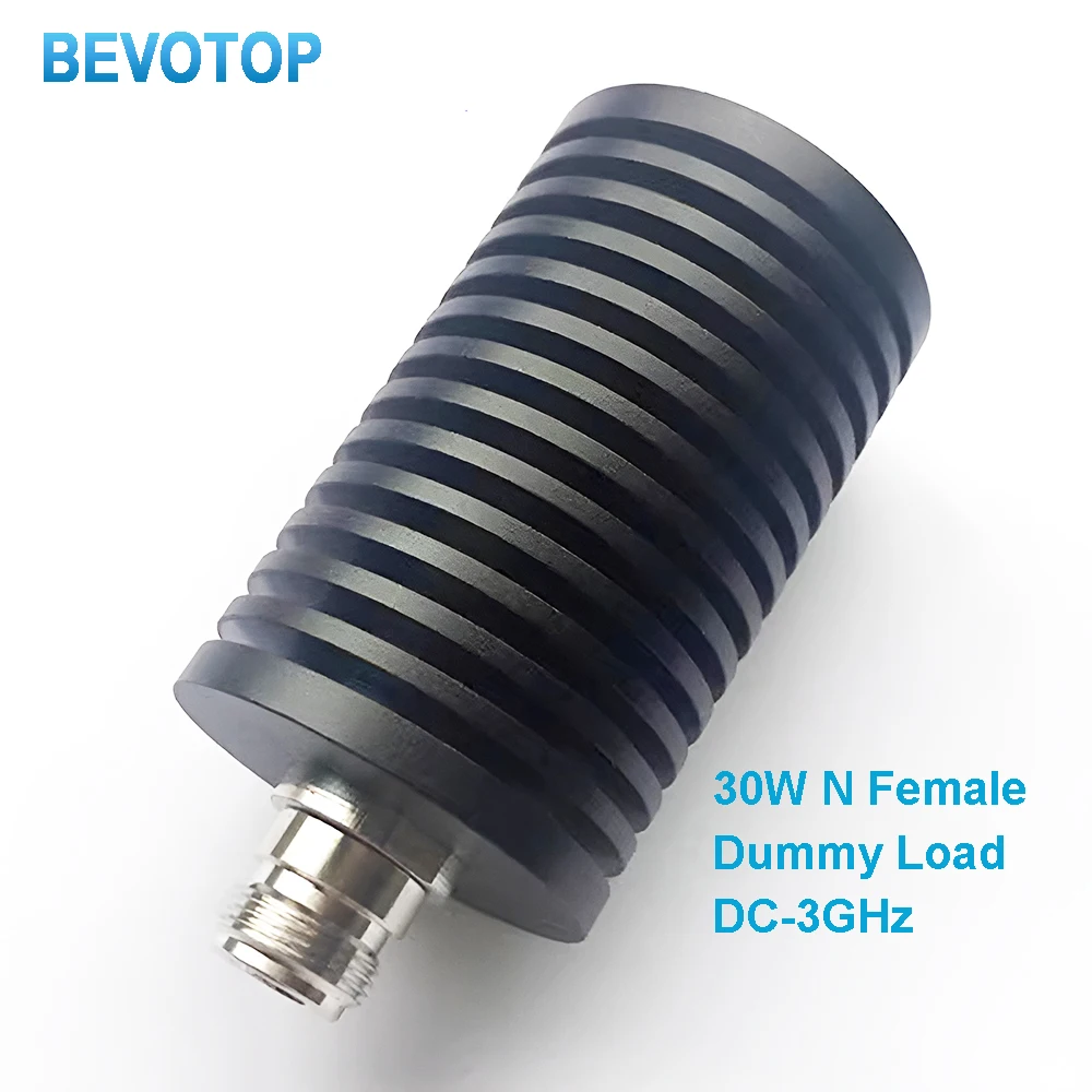 30W L16 N Male RF Coaxial Connector Termination Dummy Load 50 Ohm SWR≤1.20 Nickel Plated for DC-3GHz RF Coaxial Accessories