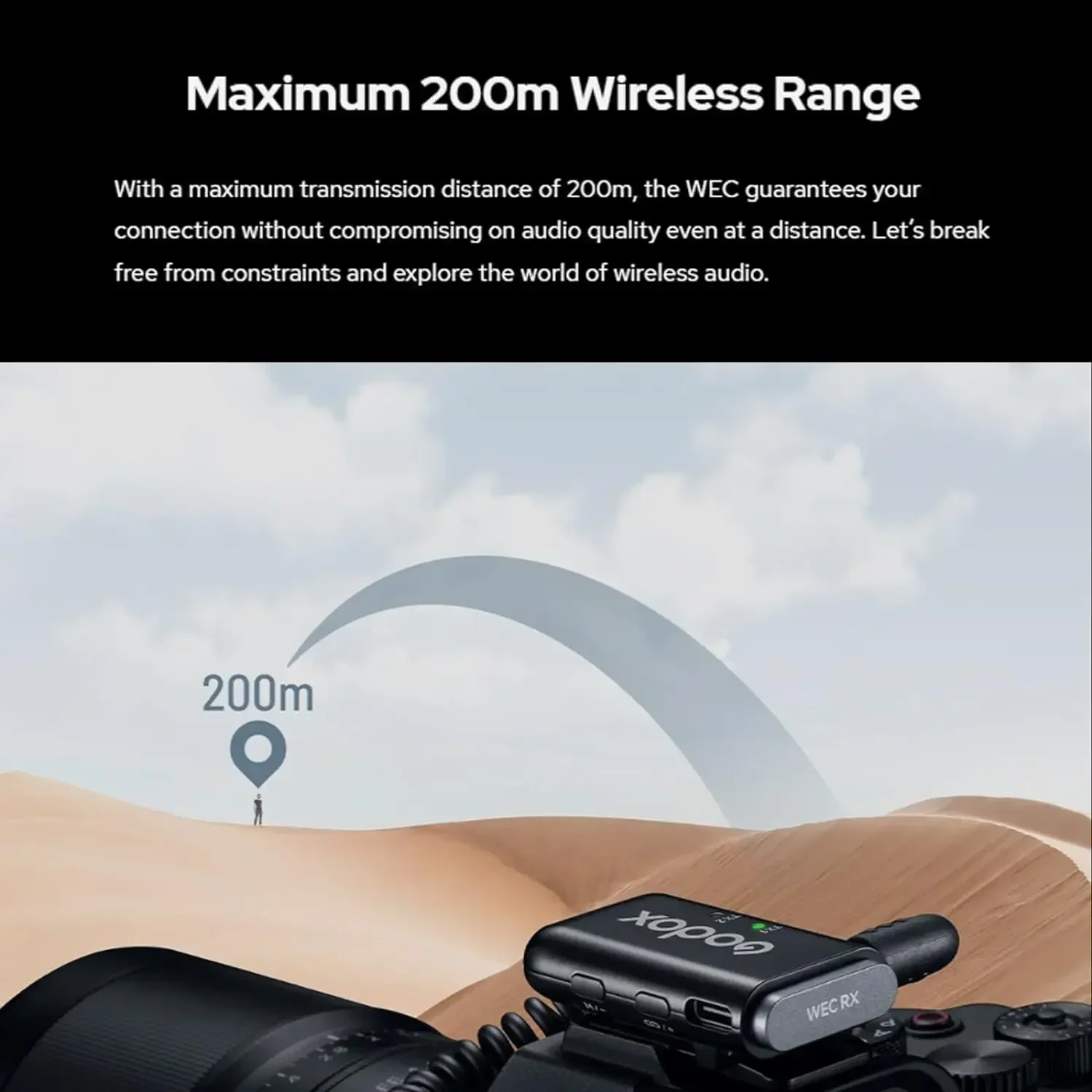 WEC Wireless Lavalier Microphone, 2.4G Lapel Mic 656FT 8H Compact Wireless Mic (WEC Kit 1)