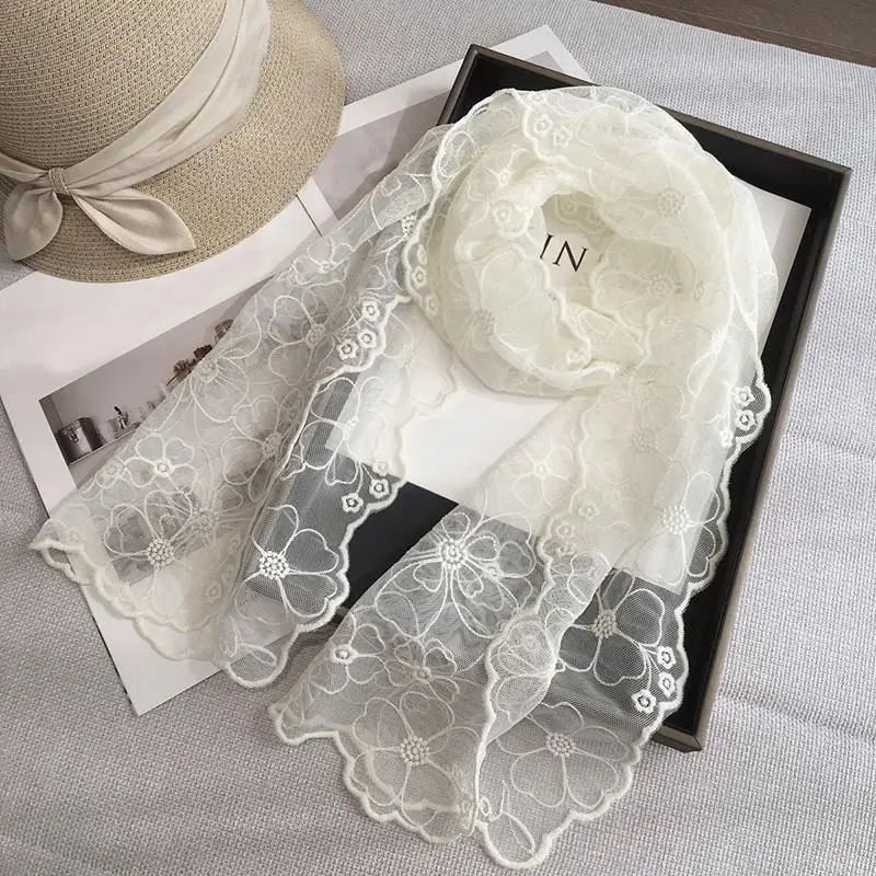 

Retro Lace Strap High-Grade Belt Embroidered Hair Band Long Ribbon Female Ornament Scarf Small Silk Scarf Necklace