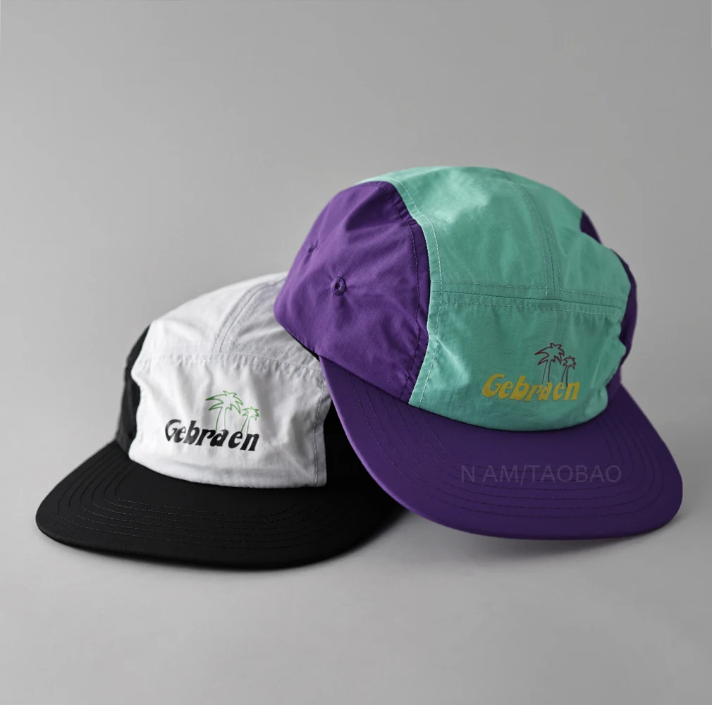 Quick-drying Thin Offset Printing Letter Color Matching Flat-brimmed Baseball Cap for Men and Women Fashion Personality Sun Cap