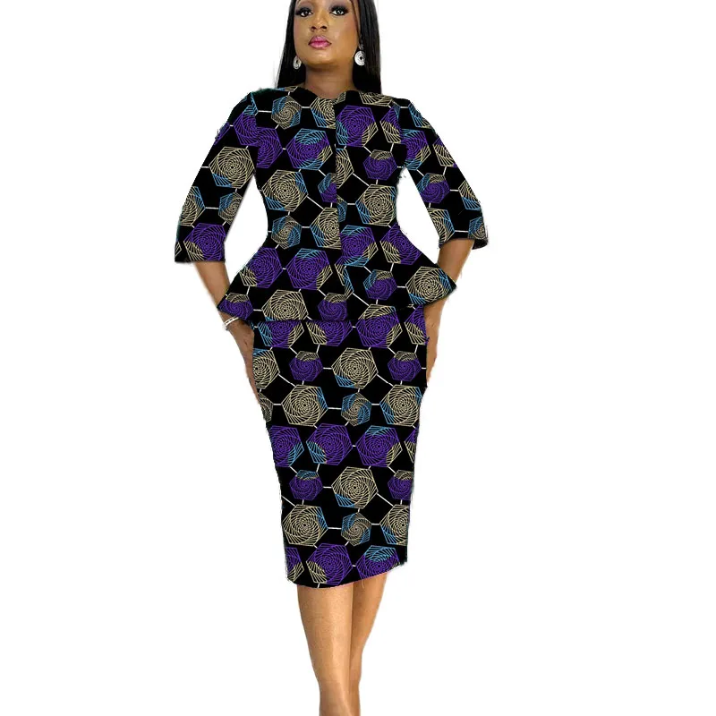 Camisa con cremallera para mujer, faldas con parches, ropa africana, blusa de manga 3/4, diseño Original, traje Ankara para mujer, ropa para ocasiones de Festival