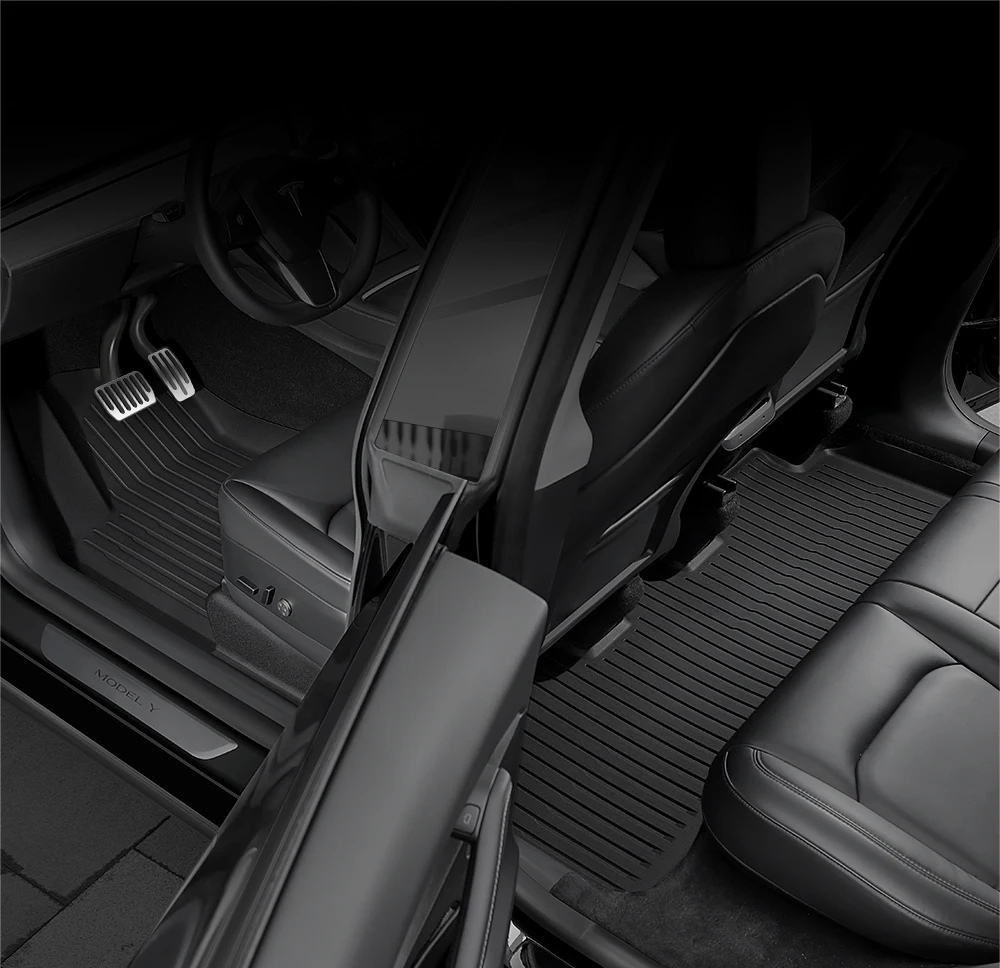 YZ For Tesla Floor Mat Model Y 2021-2026 Model 3 Highland Car Trunk Mat Luggage Mat TPE Waterproof Anti-Slip Set Floor Liner Mat