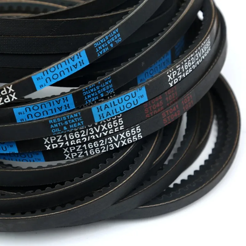 Type XPZ 3VX Length 512 600 662 710 772 825 925 990 1050mm Rubber V Belt Drive Toothed Conveyor Belts Transport Strap