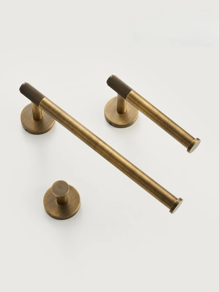 

Wall Hook Brass Knurled Antique Bronze Bathroom Hardware Towel Rack Toilet Paper Holder