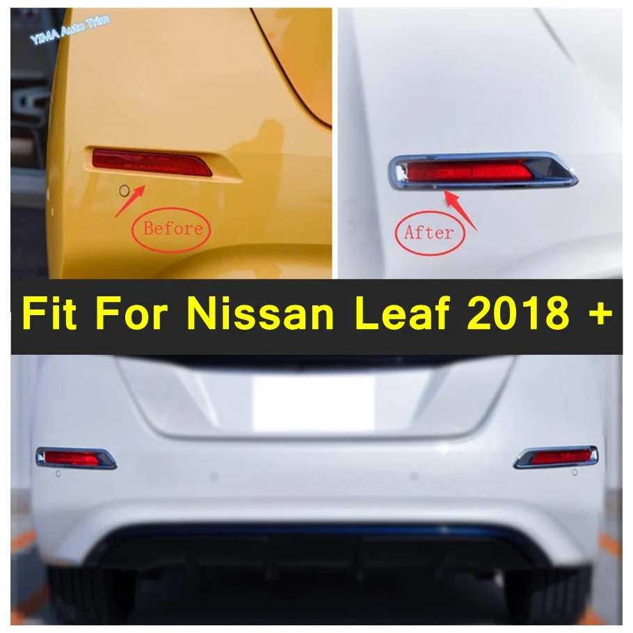 

Auto Chrome Rear Fog Light Lamp Decoration Frame Sticker Cover Trim ABS Accessories Fit For Nissan Leaf 2018 2019 2020 2021 2022