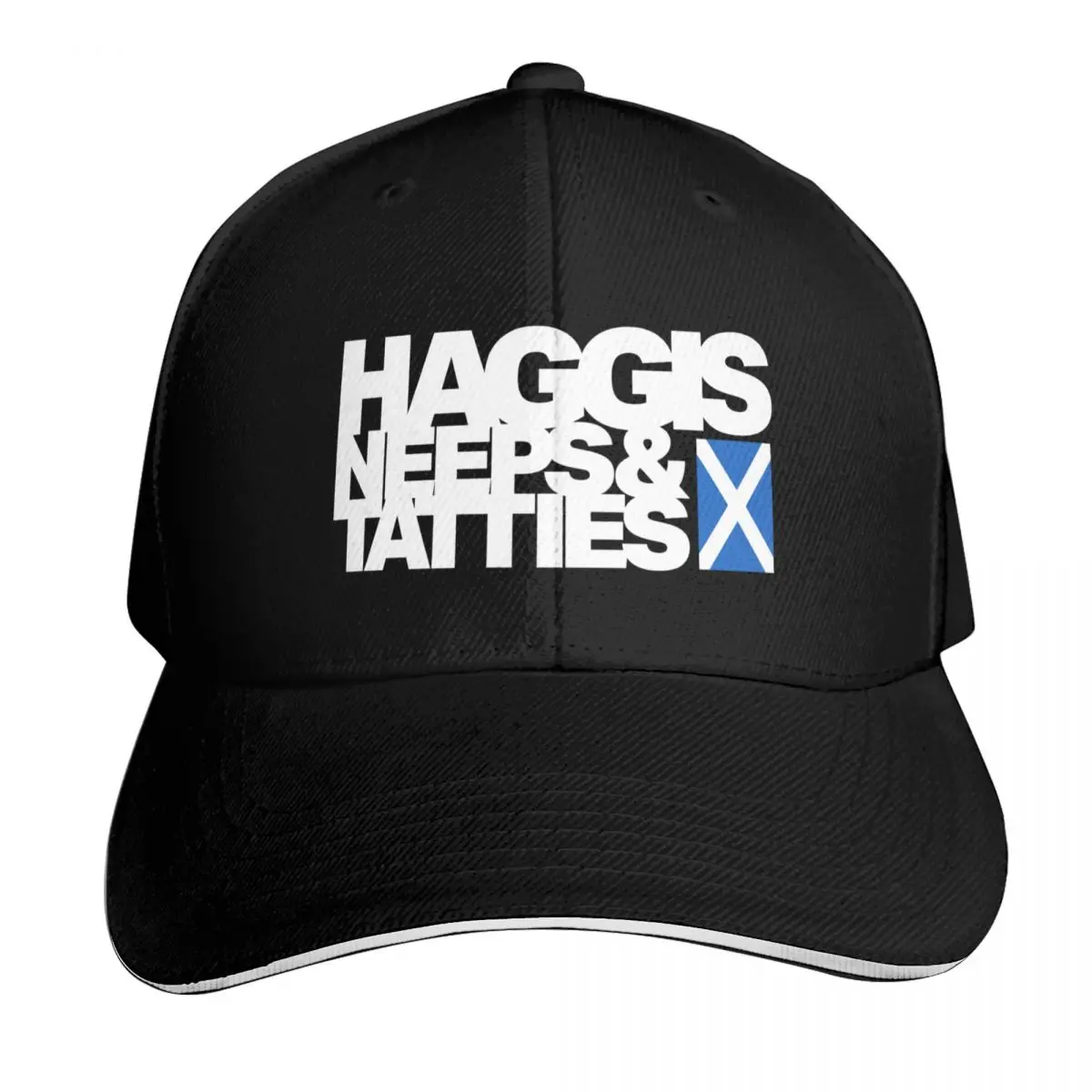 

Haggis, neeps and tatties Scotland Baseball Cap Trucker Hat Bobble Hat Golf Anime Hat Caps For Men Women's