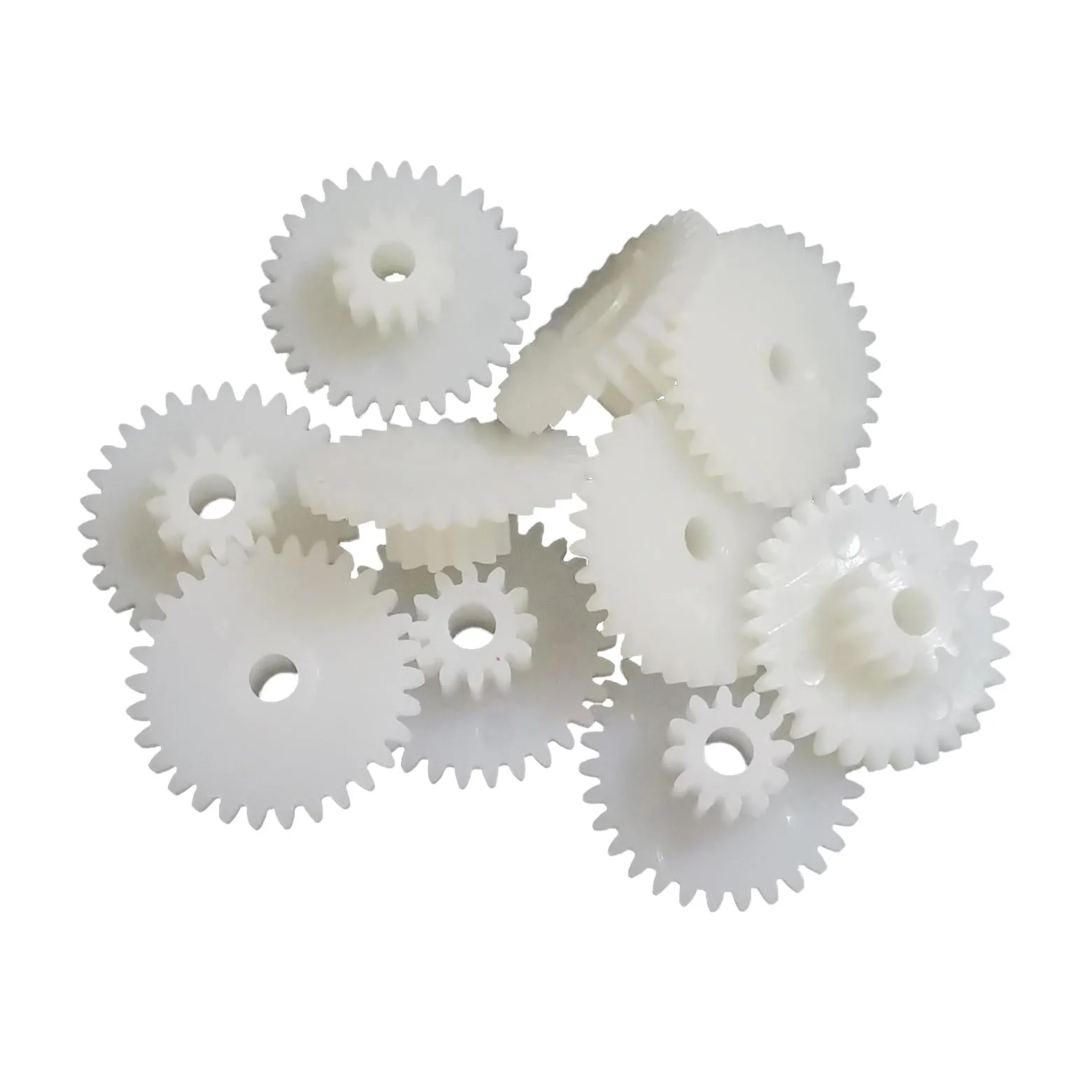30122.5B 0.5M Plastic POM Gear Diameter 16mm 30 Teeth 12 Teeth Double Layer Gear 2.55mm Hole DIY Toy Parts Accessories 30T+12T