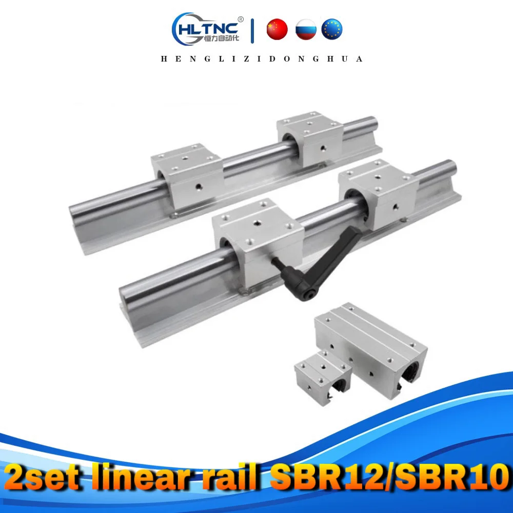 

2set linear rail SBR10 SBR12 200 350 450 500 600 700 800 1500 2pcs linear guide SBR12 + 4pcs SBR12UU SBR10UU blocks for CNC part