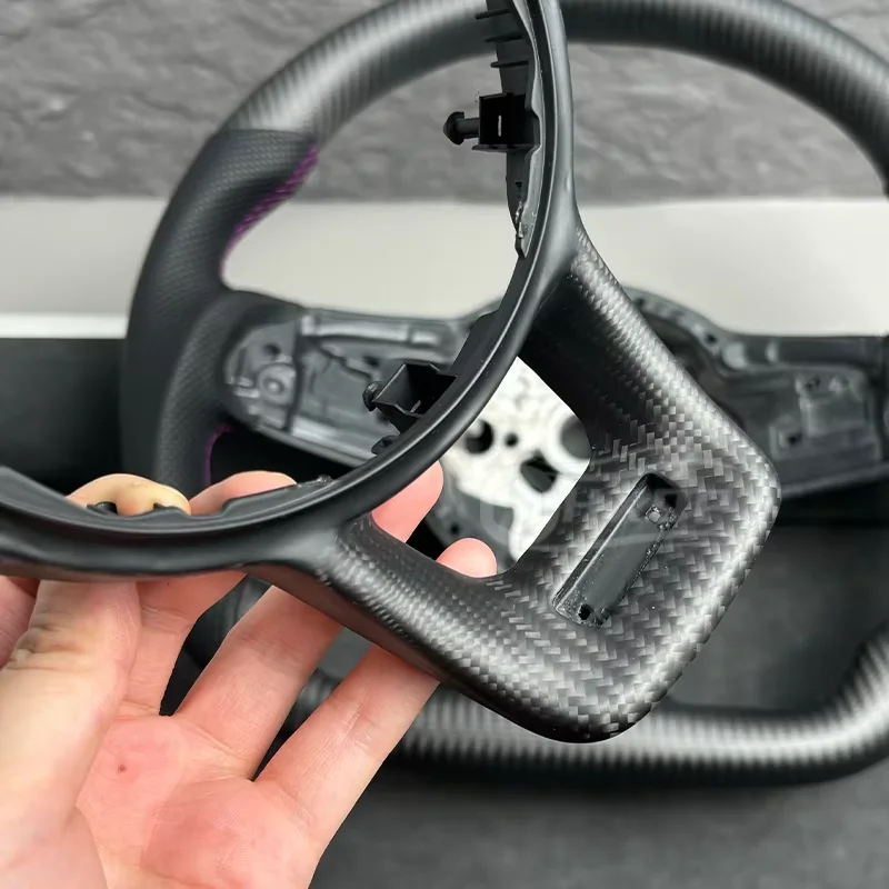 Matte Carbon Fiber Rline Button Frame For VW Golf 7 Passat B8 Tiguan MK2 Forged Carbon Fiber Steering Wheel Decorative Frame