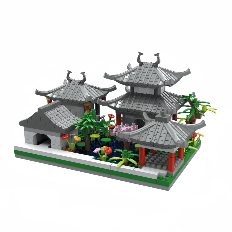 Suzhou Garden Micro Mini Building Blocks Toys–Chinese Traditional Architecture Model,Holiday Gift for Kids,Educational Toy