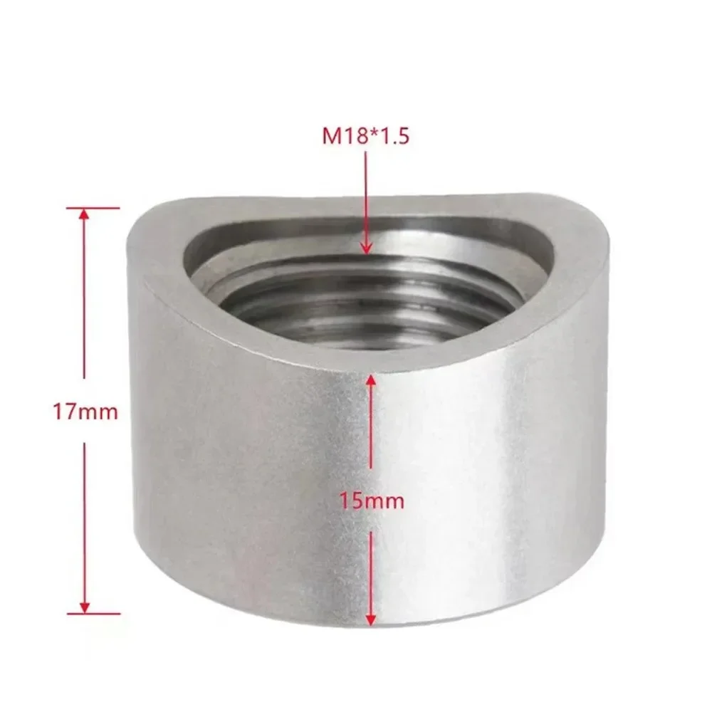 304 Stainless Steel Oxygen Sensor Nuts M18x 1.5 Fit for 02 Sensor Welding/exhaust System Modification, Auto Repair Accessorie