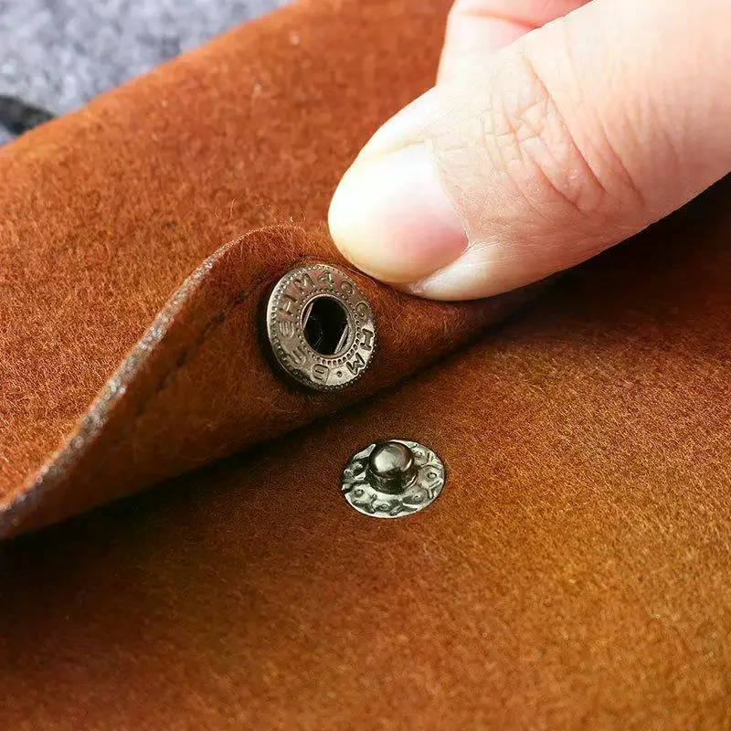 Envelope Style Felt Phone Pouch Snap Closure Scratch Resistant Slim Long Wallet for Shopping Work Daily Use