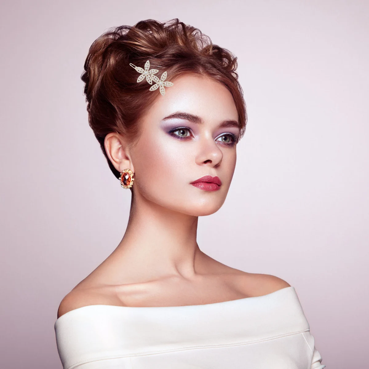 3 قطع مشبك شعر على شكل زهرة اللؤلؤ دبوس شعر غير قابل للانزلاق للنساء لحفلات الزفاف والحفلات الراقصة والارتداء اليومي هدية المهرجان