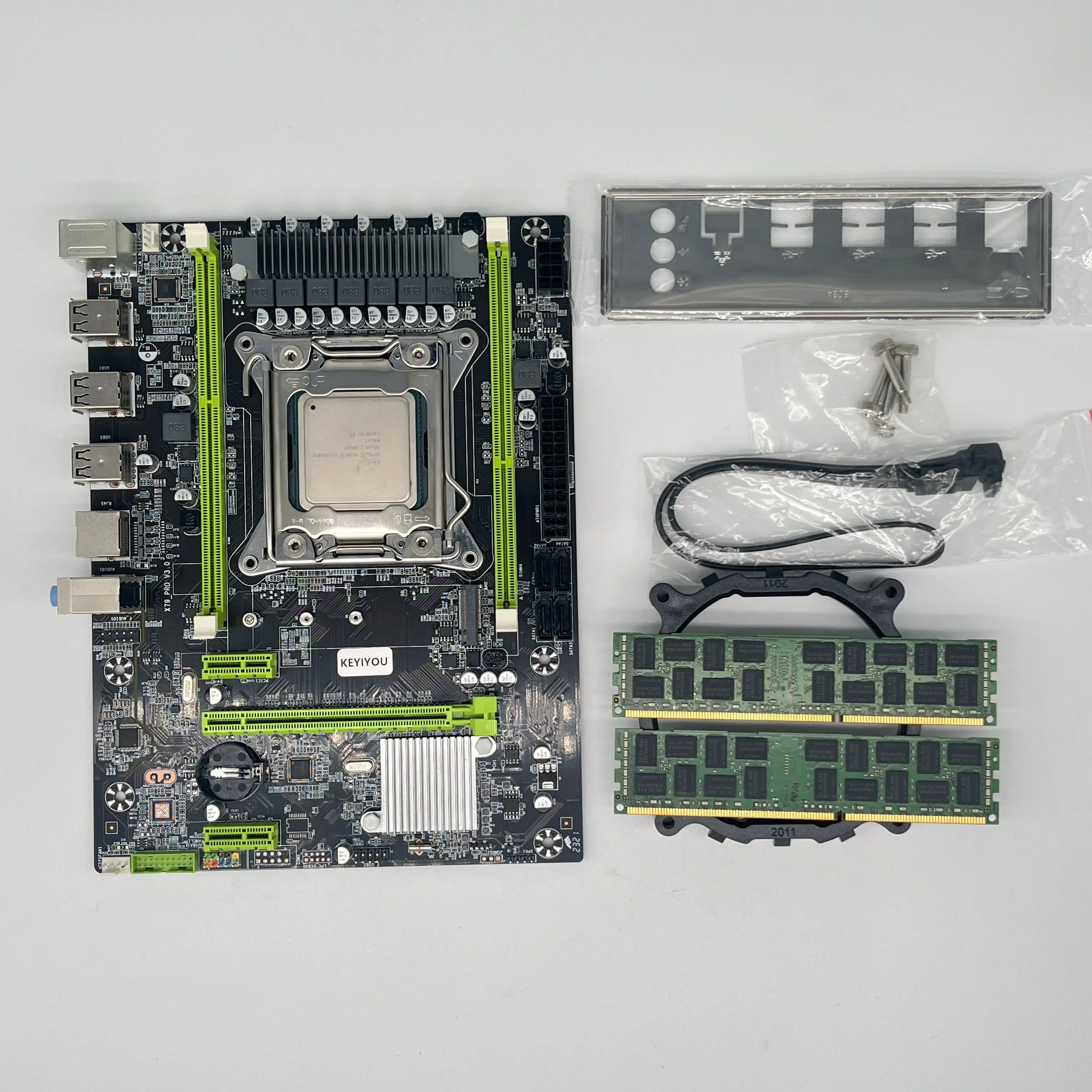 Imagem -02 - Pro Memory Cpu Combo Kit M-atx Motherboard Grupo Lga2011 e5 2630 v2 32gb Ddr3 1600mhz Reg Ecc Keyiyou-x79