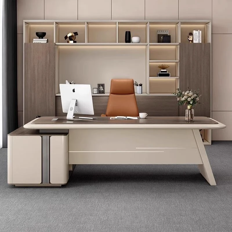And Chair Set, Executive , Simple Modern High-End CEO , Manager Computer Desk, Office Furniture