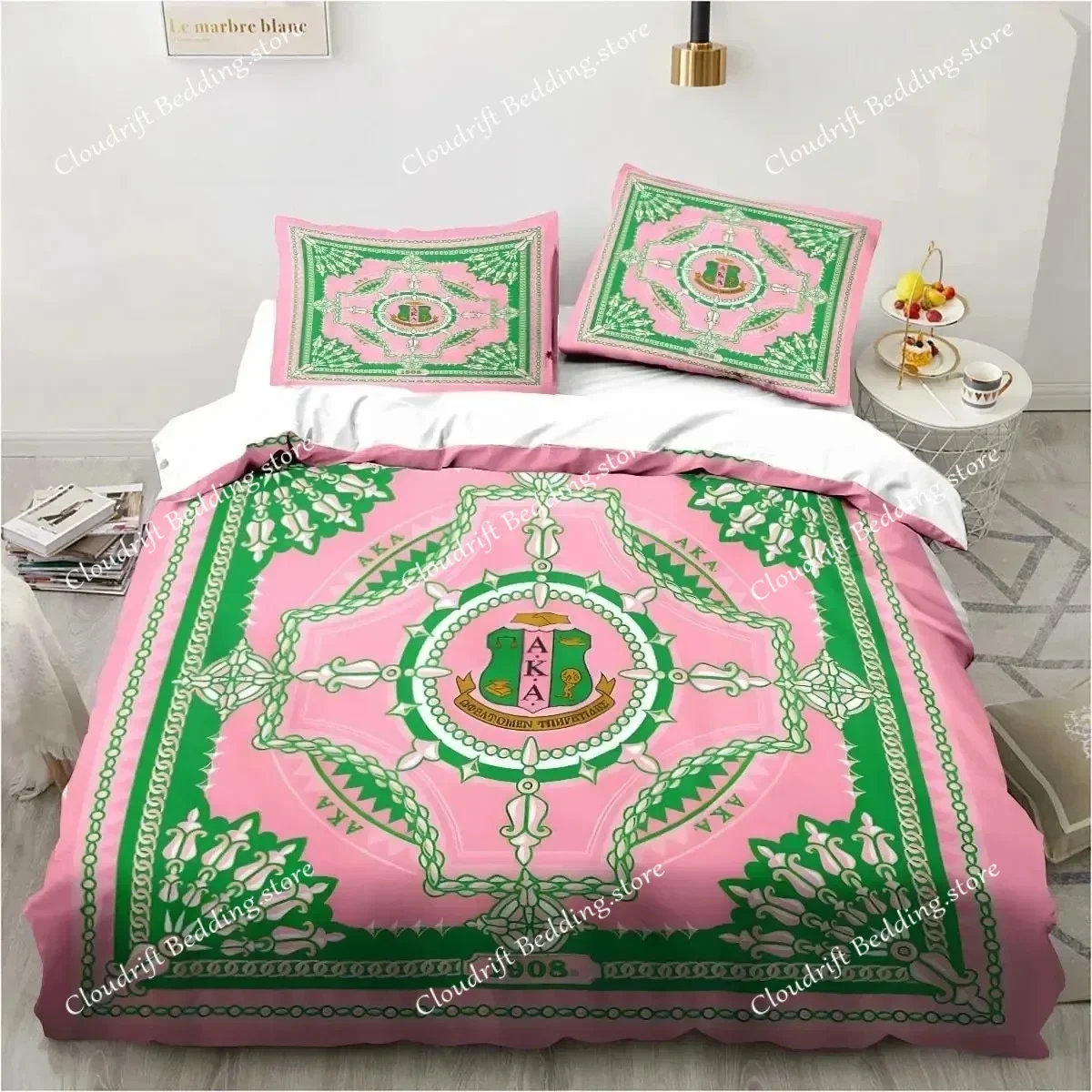 

3D Print Alpha Sorority Kappa Alpha AKA Bedding Set Single Twin Full Queen King Size Bed Set Aldult Kid Bedroom026