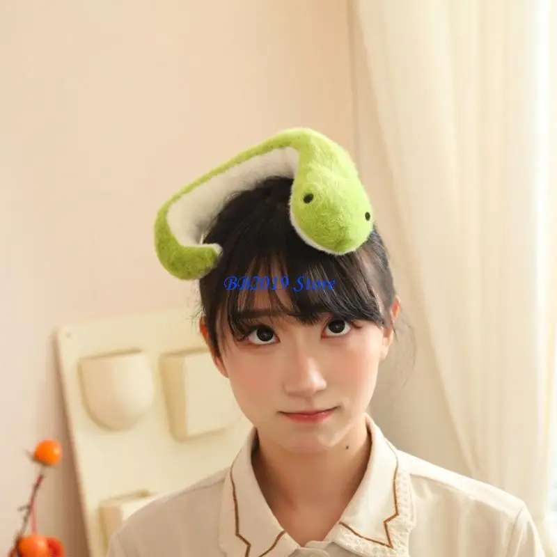 Q0KB لعبة ثعبان قطيفة قابلة للوضع دمى ثعبان محشوة لاحتفالات السنة الصينية الجديدة المهرجان الصيني زخرفة تقليدية 2025 #4