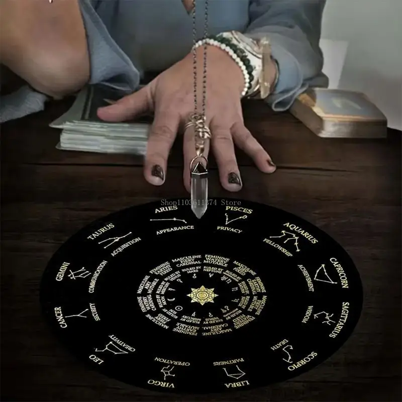  Round Rubber Pendulum Board Dowsing Divination Board Metaphysical Message Board