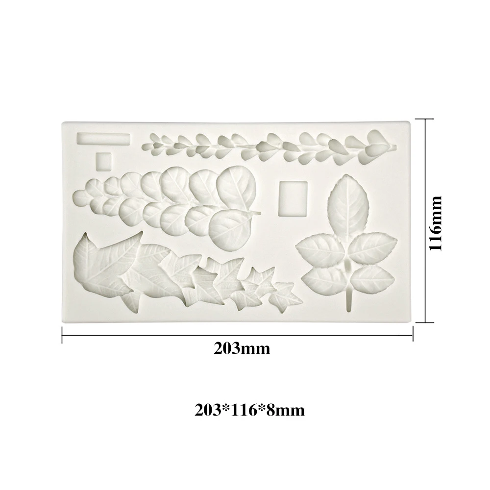 Succulent Leaves Silicone Fondant Mold DIY Chocolate Decorative Cake Baking Mouuld