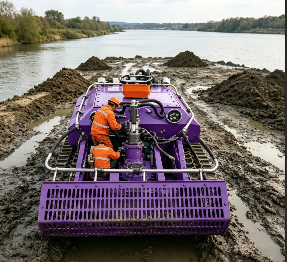 Custom Underwater Crawler Dredging Robot Machine Breeding Pond Dredging Desilting Robot Remote Control Sewer Pipe Cleaning