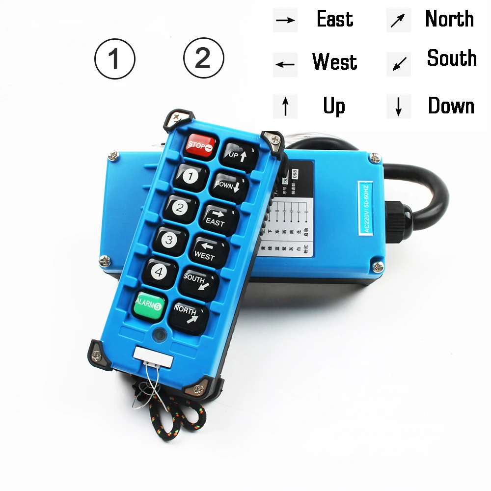 Industrial Crane Remote Controller Wireless Switches F21-E2B-8 for Hoist Crane Lift AC380V 220V 36V 12V DC 24V 868Mhz 8 channels