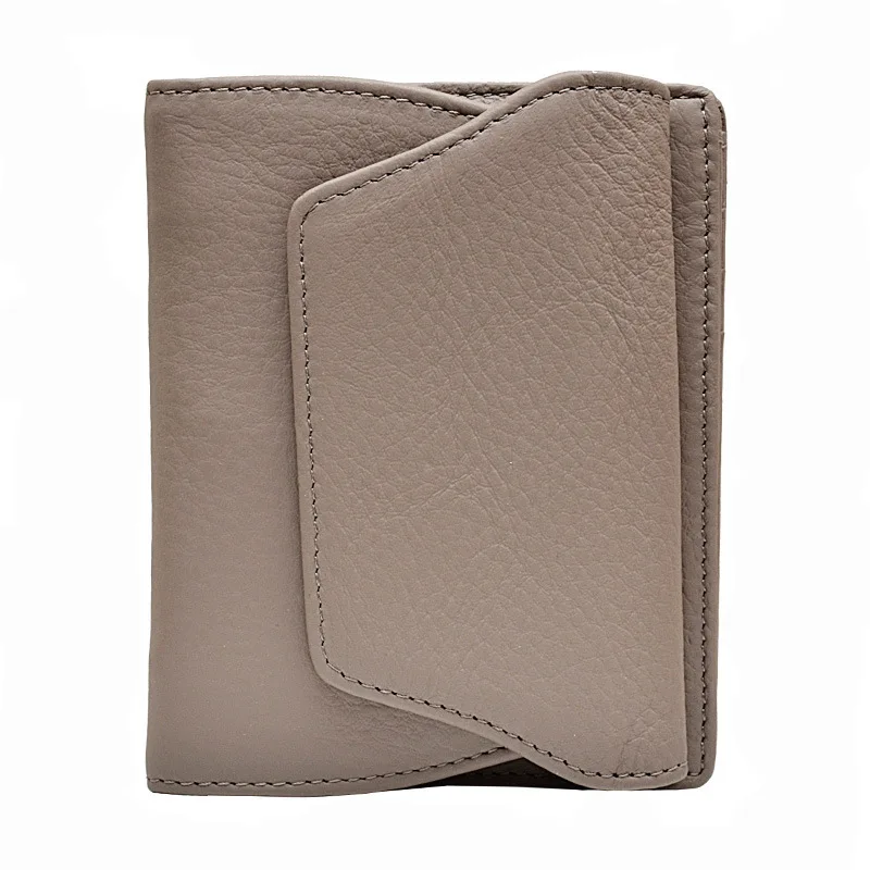 Large-capacity Genuine Leather Wallet Women, Short Wallet, Top Layer Cowhide Coin Purse