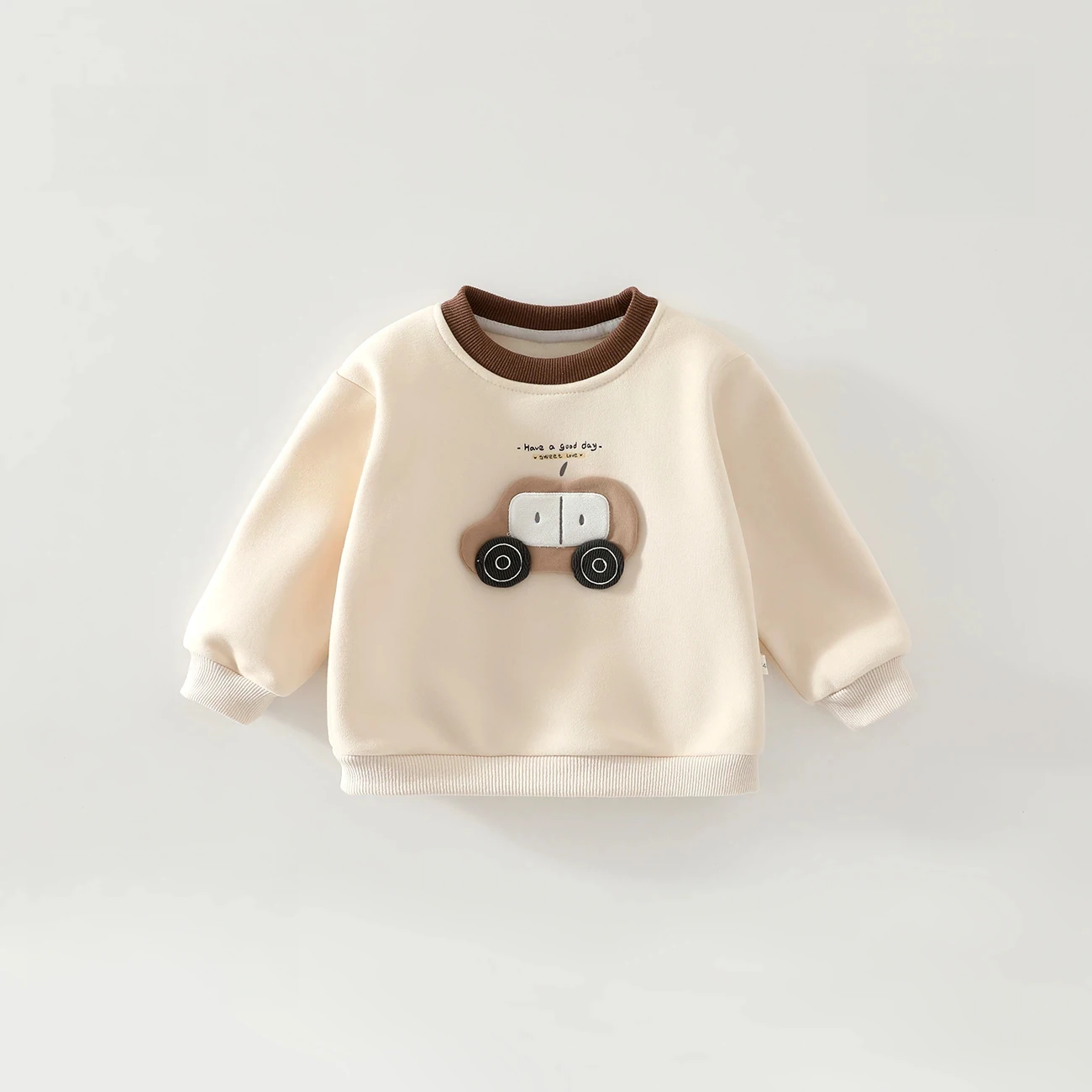 Baby 3D Car Sweatshirt Spring and Autumn Style Boys' Round Neck Top Infant Versatile Casual Pullover