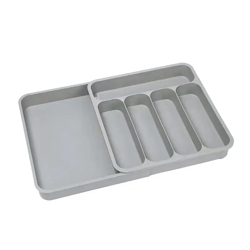 

A84X-2X Expandable Cutlery Drawer Organiser, Utensil Organiser For Kitchen Drawers, Adjustable Silverware Organiser