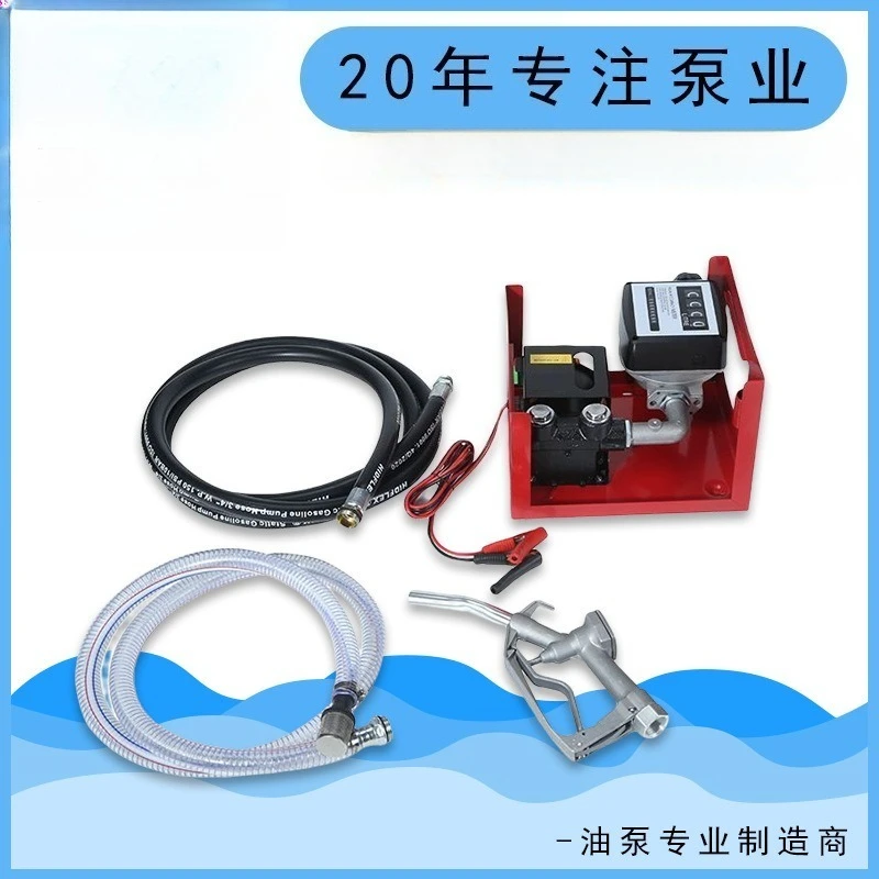 High Power Electric Oil Pump Kit 12/24/220V 550W Diesel Refuel Equipment Mechanical Flow Meter Measuring Assembly