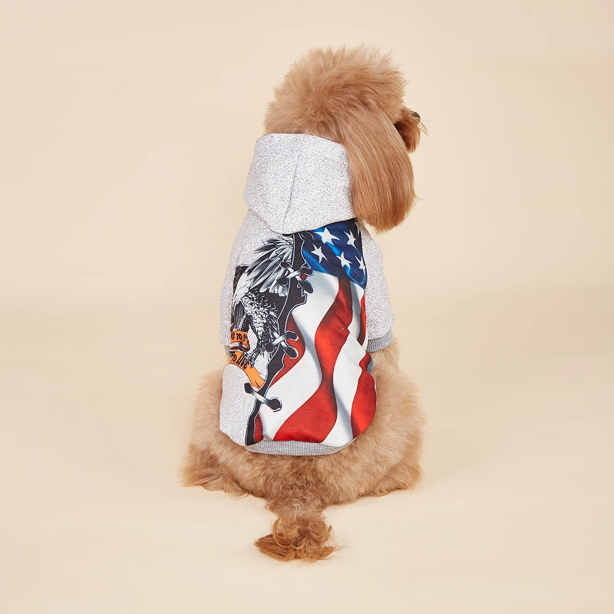 Dog Hoodies Puppy American Flag Sweatshirts Pocket for Small Medium Dog, Cat, Soft and Comfort  Shirts Dog Pajamas Outfit Pet