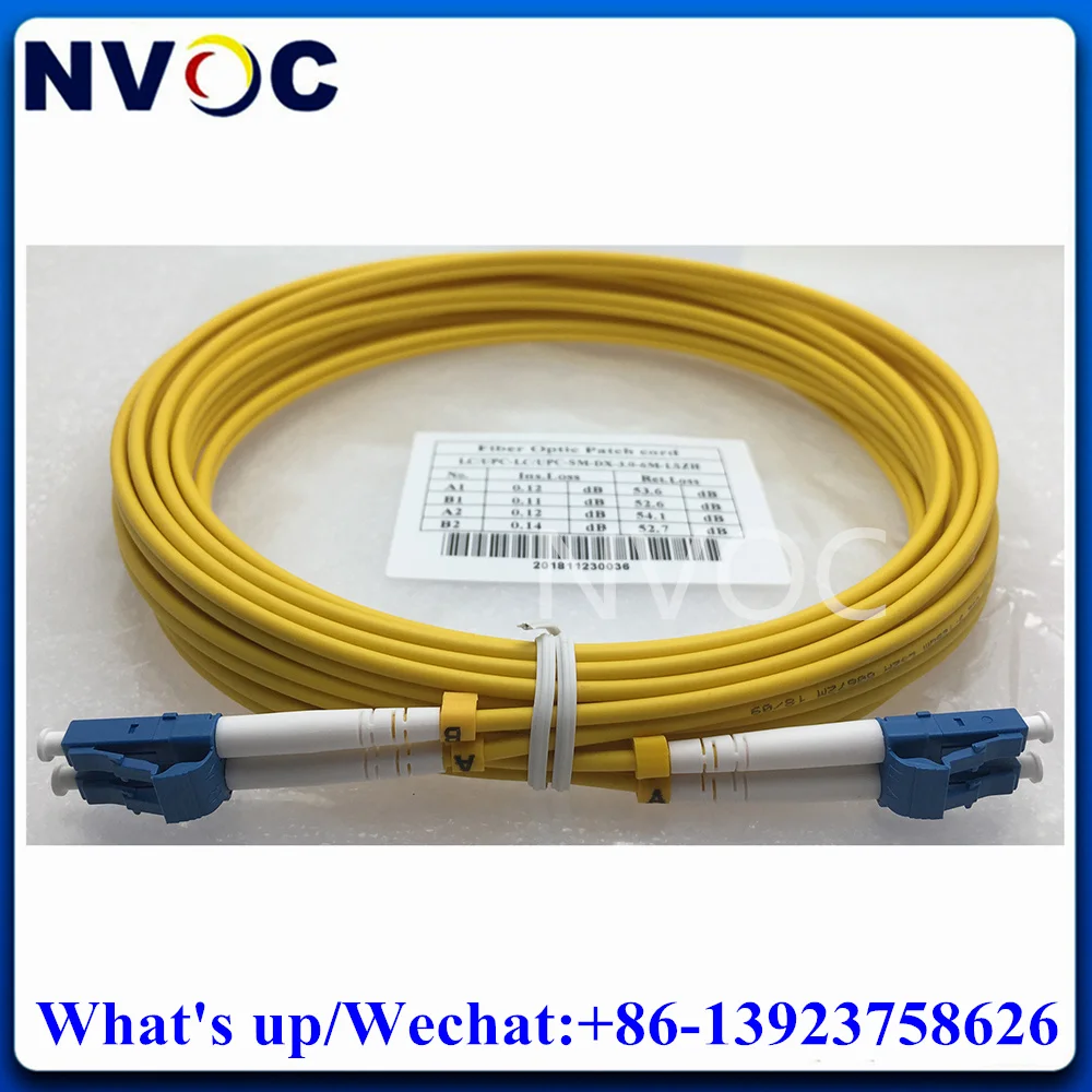 

10Pcs 1M LC/UPC-LCUPC G652D Duplex 3.0mm Single Mode PVC Fiber Optical Patch Cord,LC-LCPC SM DX 2M 3M 5M 10M Fiber Optic Jumper