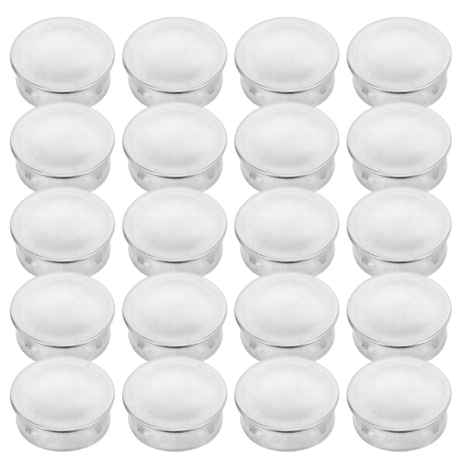 

20 pcs Stainless Steel Round Tube End Caps 304 Pipe Plugs Durable Sealing For Diy Furniture Handrail Garden Fence Tubing