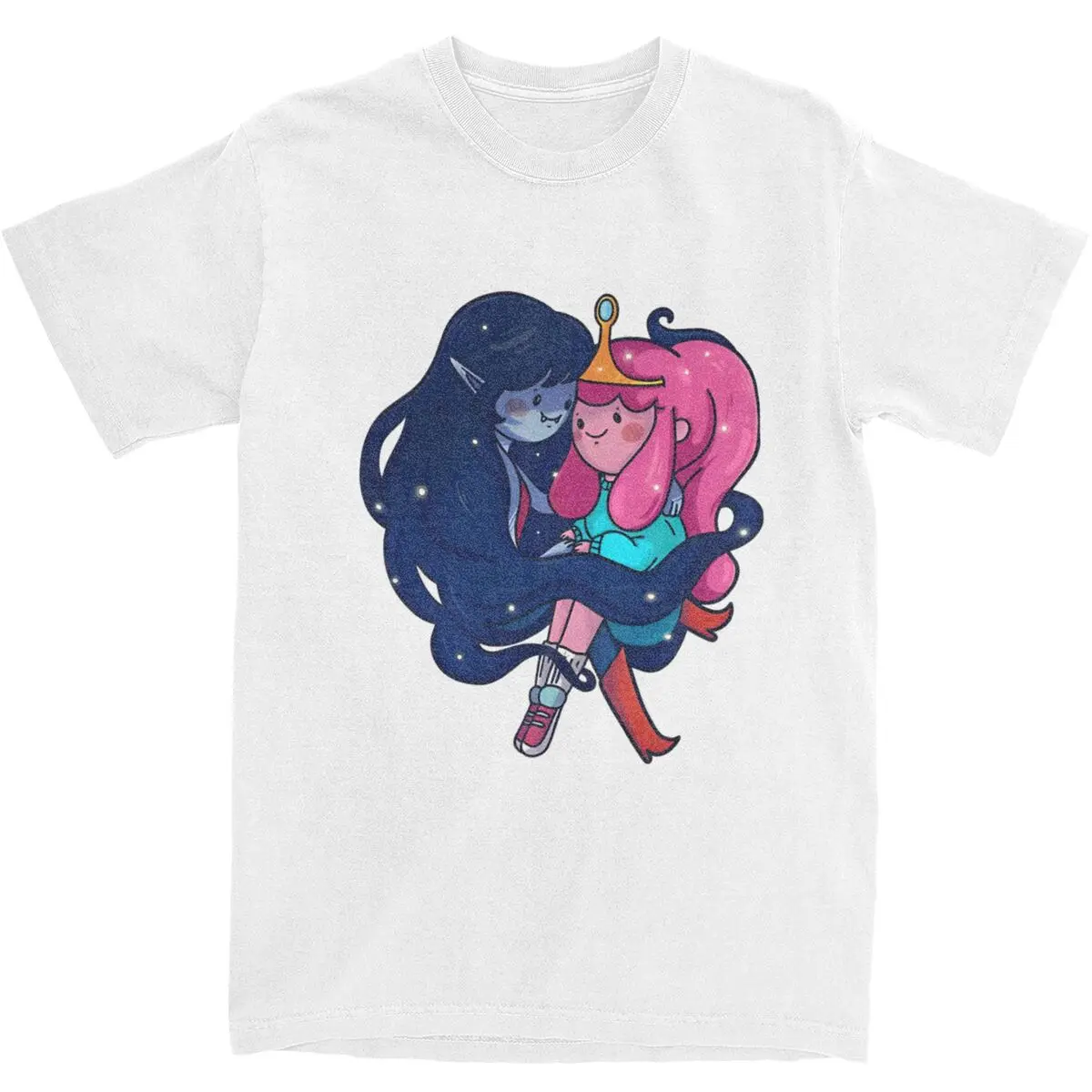 Men's Marceline X Princess T Shirts 100 Cotton Tees Beach Y2K Fun Short-Sleeved T Shirt O-Neck Harajuku Tshirt Plus Size 5XL 6XL