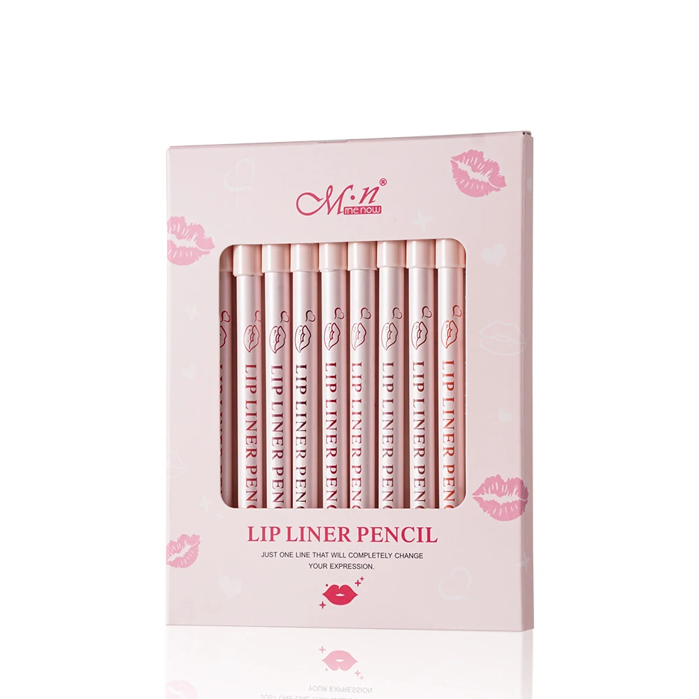 Menow 12 colori Lip Liner stereoscopico sviluppo del colore impermeabile, anti-sudore, senza sbavature idratante e finitura del tono della pelle