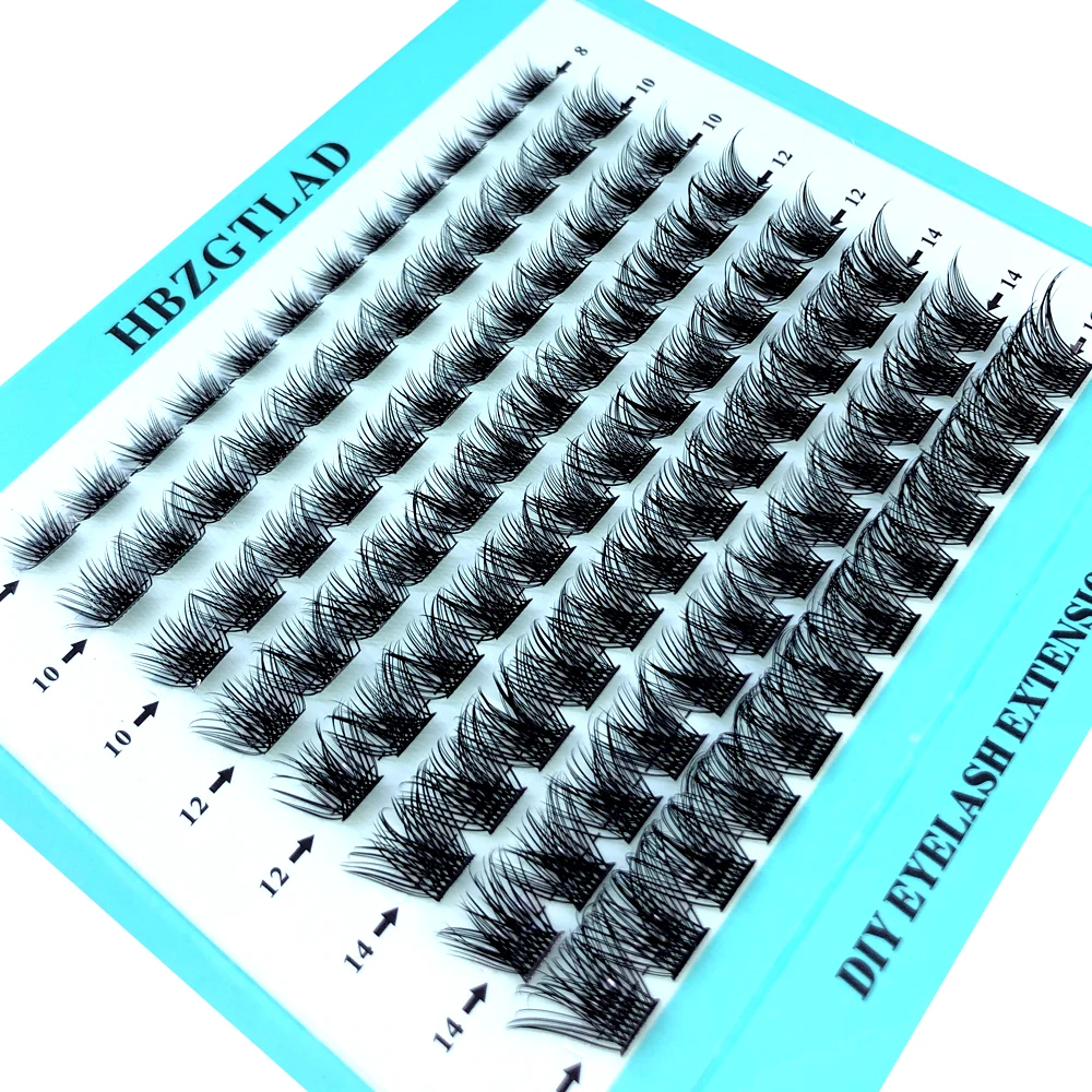 Mischen Sie 3D Fluffy Single Cluster Falsche Wimpern, vorgefertigte Volumenfächer, einzelne Wimpern, segmentierte natürliche gefälschte Wimpern für die Augenverlängerung – Detail 14