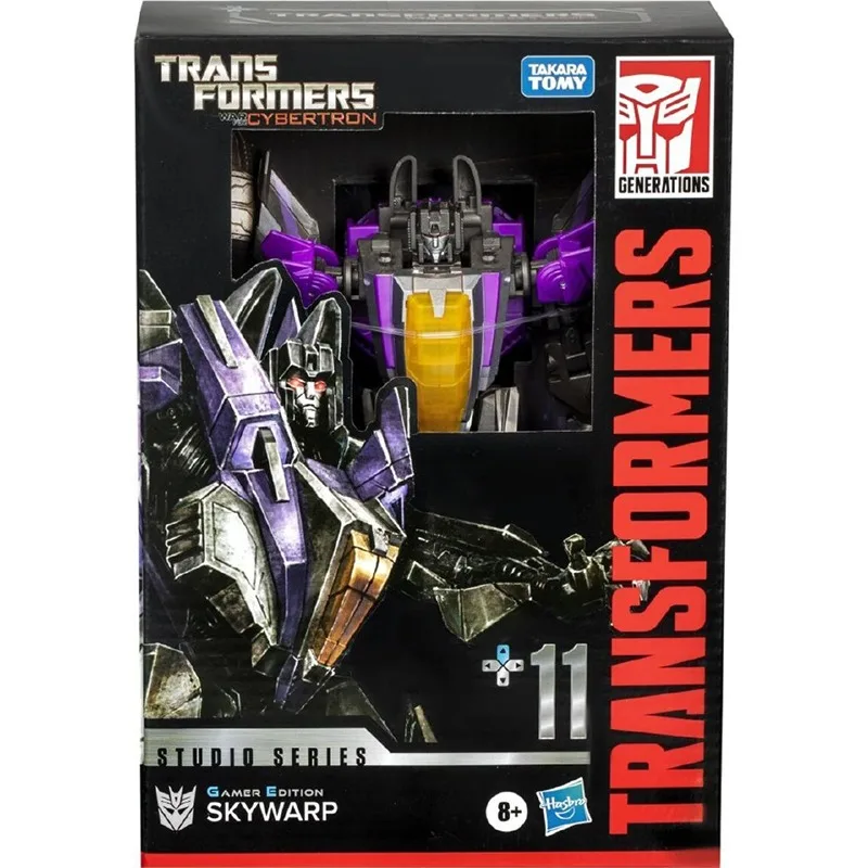 Hasbro Original Transformers Cybertron Studio Series Gameg Edition Skywarp 11-actiefiguurspeelgoed voor jongens en meisjes, cadeaucollectible
