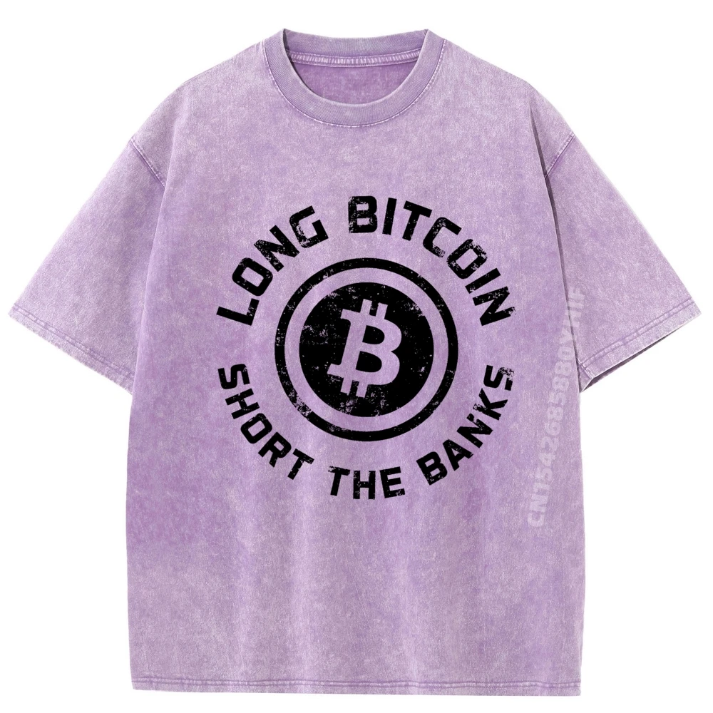 

Длинная биткойн-короткая рубашка The Banks Btc Crypto Currency Blockchain, мужская одежда, уличная одежда больших размеров, стираная рубашка