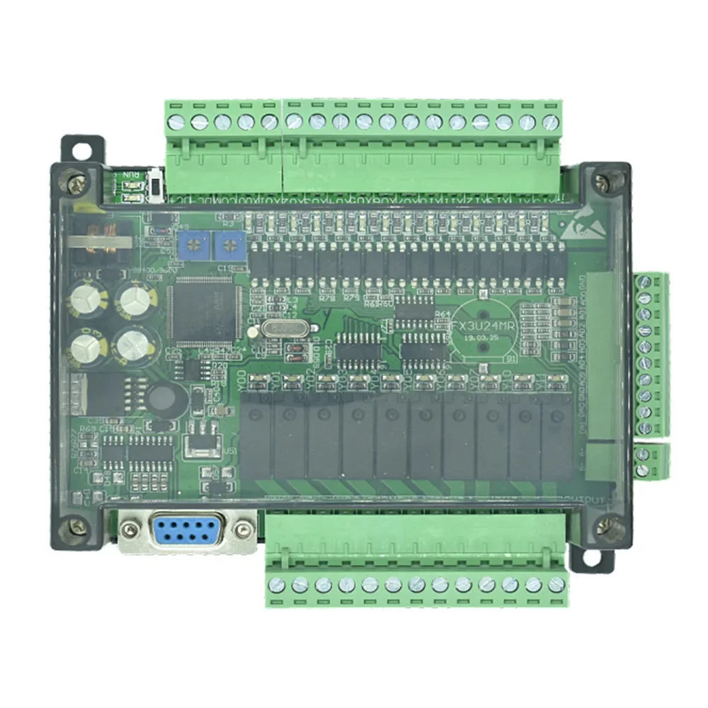 Imagem -06 - Controlador Programável da Lógica do Plc Placa de Controle Industrial Fx3u24mr Fx3u-24mt 14di 10do 6ai Análogo 2ao Rs232 Rs485