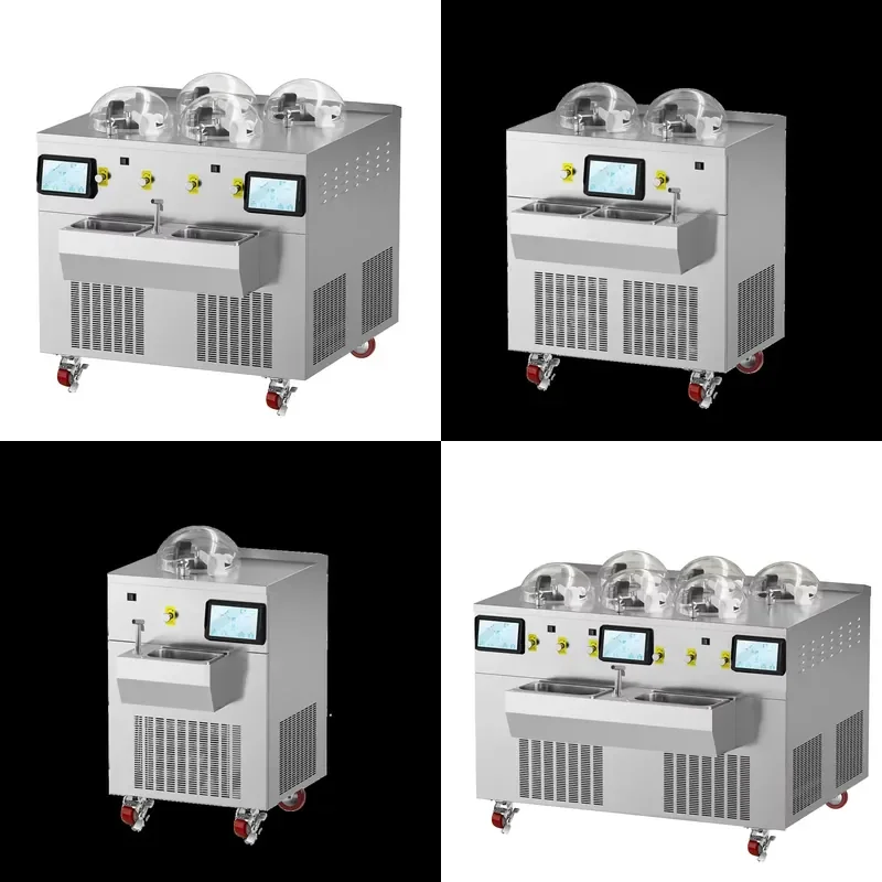 for New Four Pot 40kg 40L Agitation Freezer Commercial Ice Cream Machine Hard Ice Cream Maker 220V