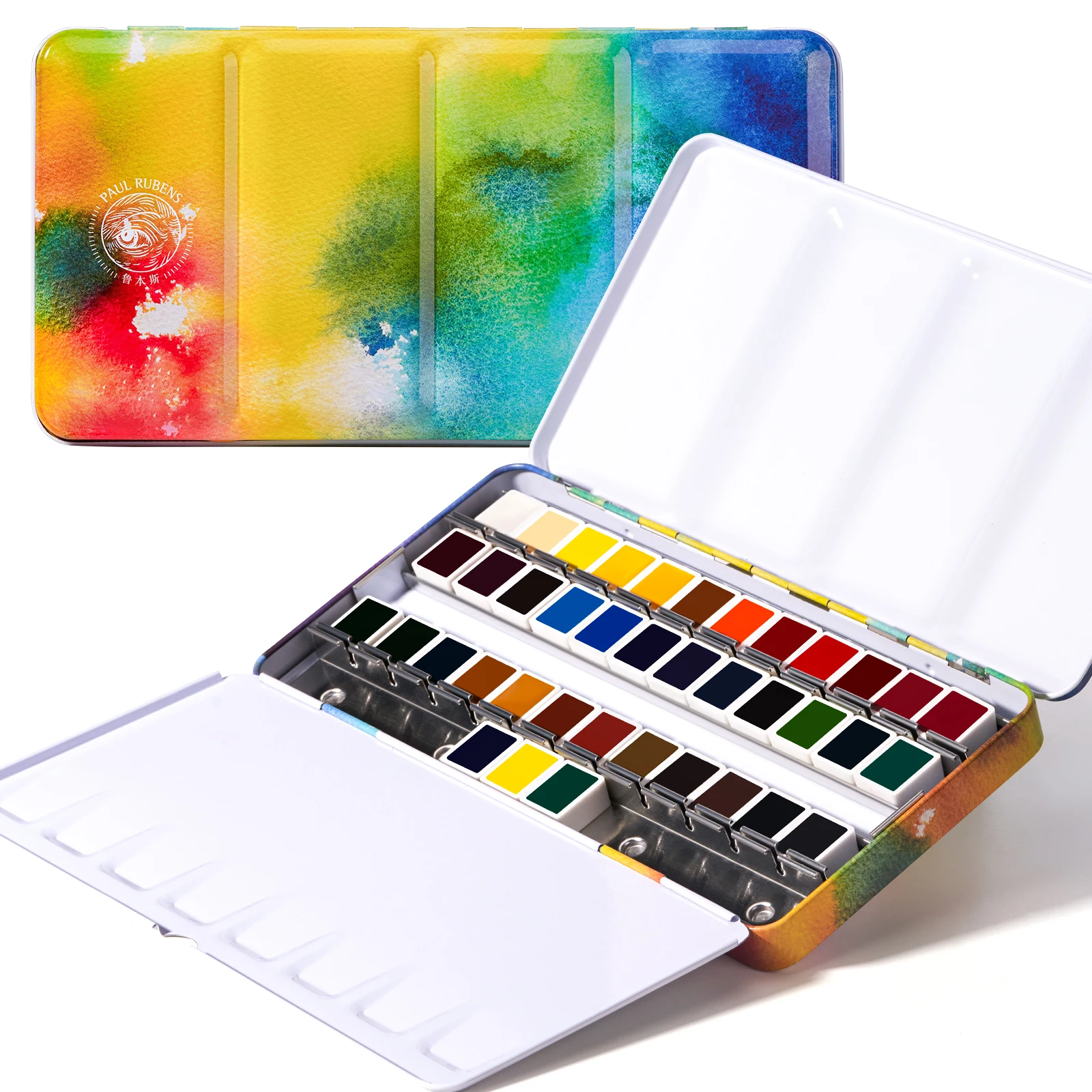 Paul Rubens Watercolor Paint Set, 36 Solid Watercolor Paint, Compact And Portable Travel Watercolor Set  for Artist and Beginner