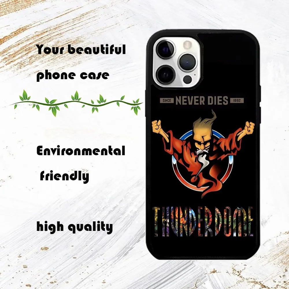 T-Thunderdome H-Hardcore Phone Case For iPhone 16 15 14 13 12 11 Pro Max Plus Mini PC Fashion mirror phone case