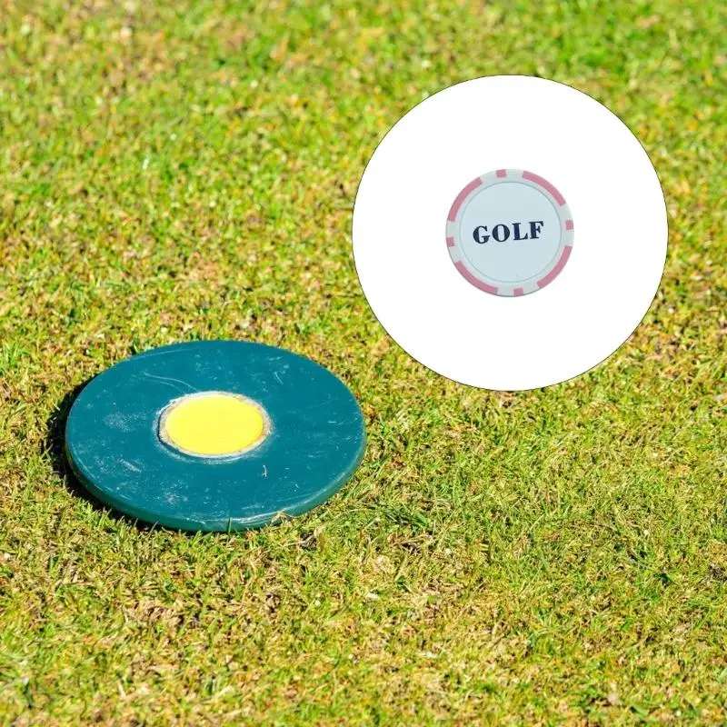 M5TC Golf Marker With Cap Hat Clip Golf Trainings Aid Epoxy Sticker Golf Ball Marker Golf Accessories