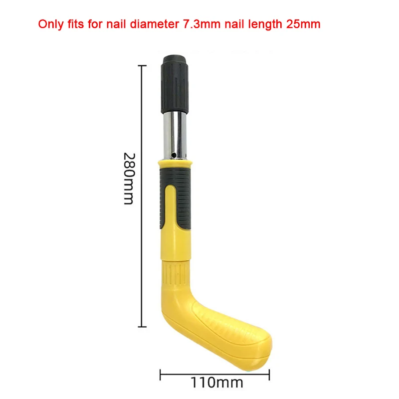 Mini conjunto de ferramentas de rebite pistola prego aço renovação instalação rebite fasterner fixo ferramentas com 200pc 25mm redondo unhas ferramenta elétrica