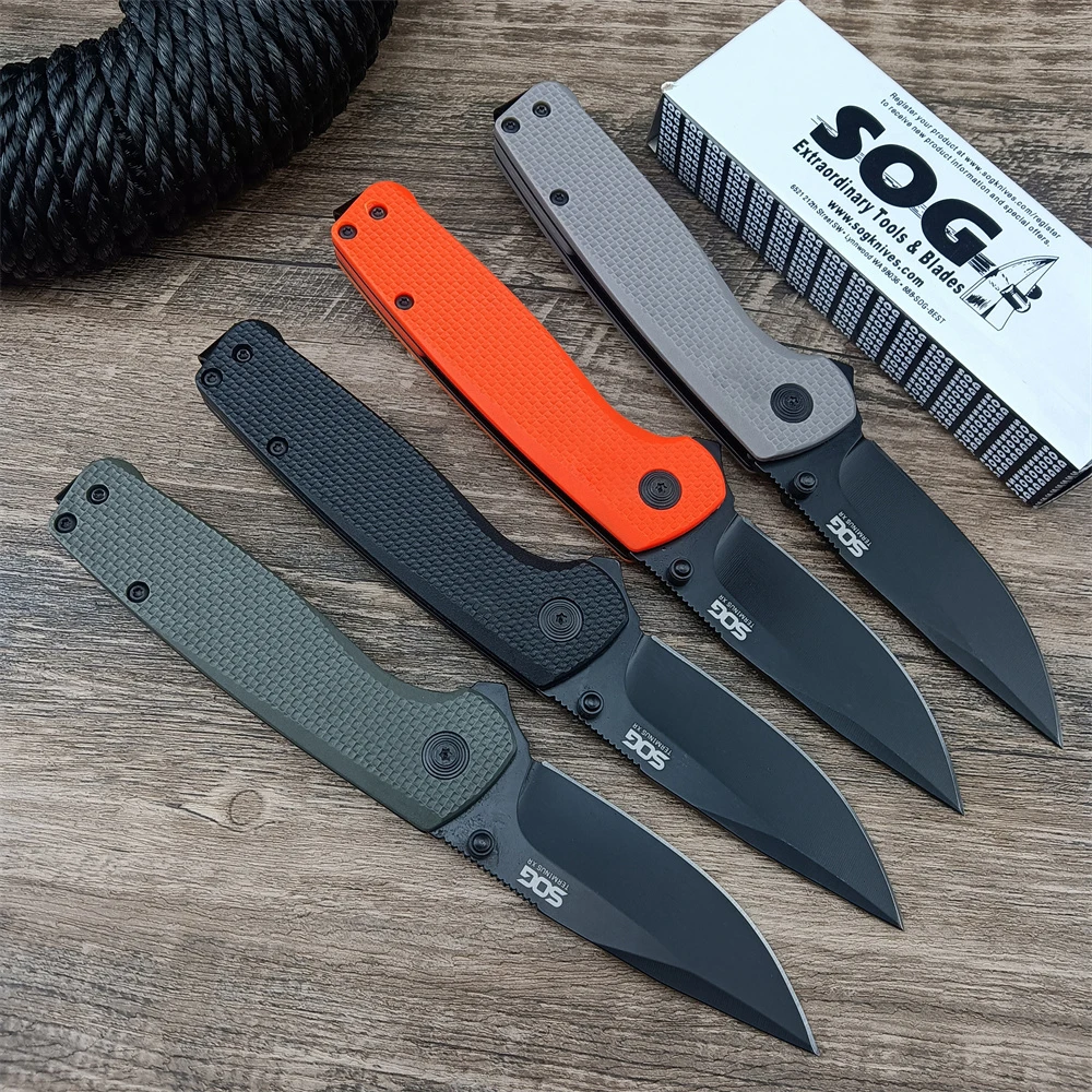 Tactical Hunting Folding Knife D2 Blade Nylon Fiber Handle Utility EDC Outdoor Tools Camping Survival Knife Fruit Knife