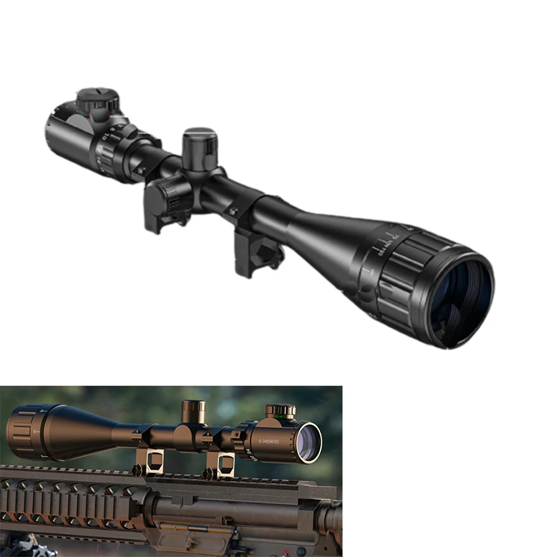 

CVLIFE 6-24x50 AO Rifle Scope Red and Green Illuminated Optics Sights Long Range Riflescope Sighting for 20mm Picatinny Rail