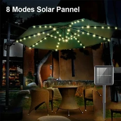 104 LED Solar ombrello String Light con 8 modalità lampada a stringa solare impermeabile per illuminazione esterna decorazione del giardino della spiaggia