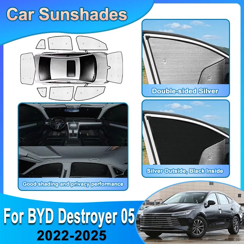 

For BYD Destroyer 05 Accessories 2022 2023 2024 2025 King Car Side Window Sunshade Cover Glass Roof Sun Visor Covers Accessories