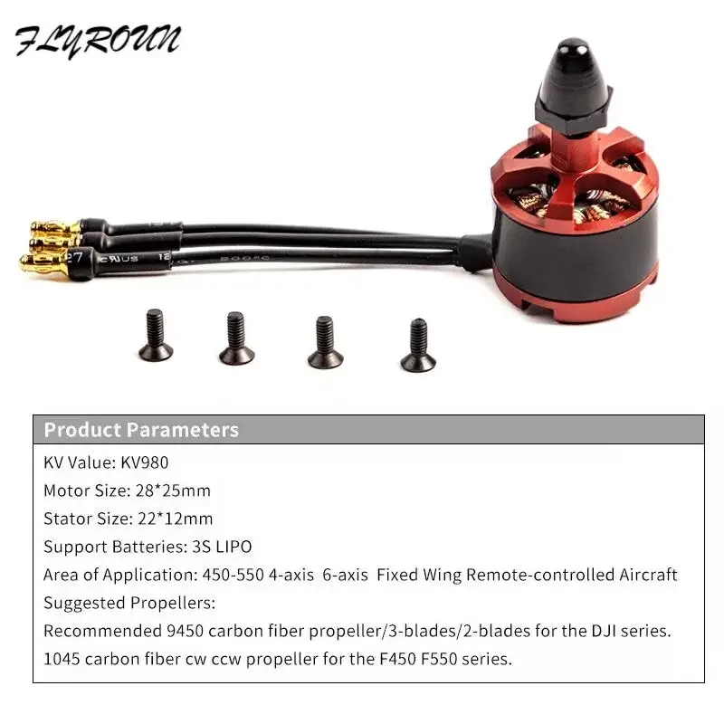 UniFly30A Brushless ESC with 3.5mm Connector 2212 980KV CW CCW Brushless Motor 1045 Propeller for F450 F550 S550 F550 Multicopte